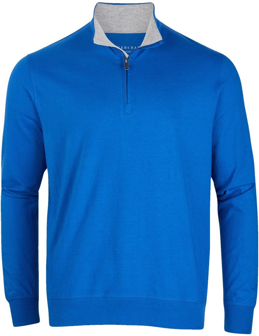 Front View of True Royal Alumni Quarter-Zip Pullover - BM5205