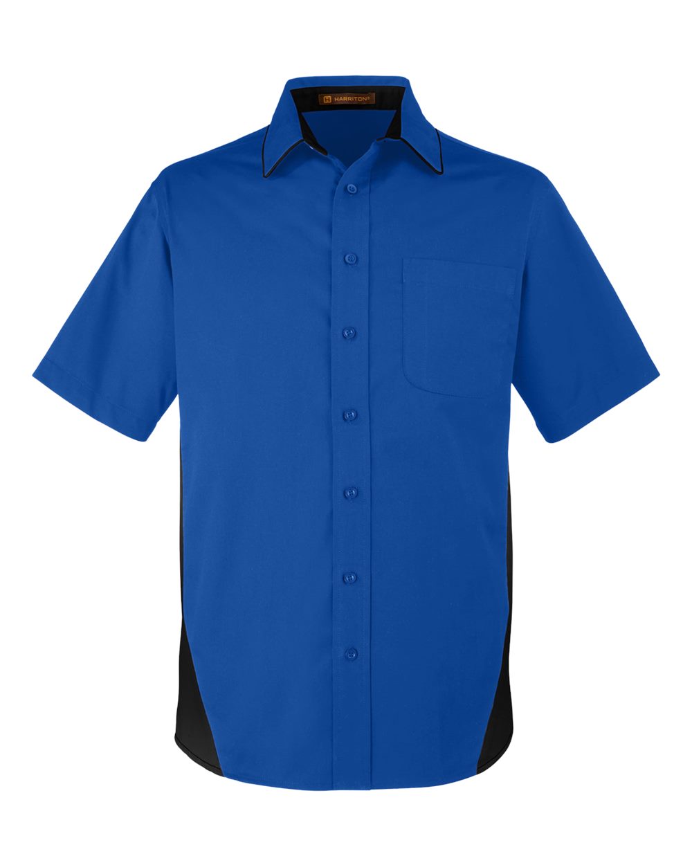 Front View of True Royal/ Black Men&#39;s Tall Flash IL Colorblock Shirt - M586T