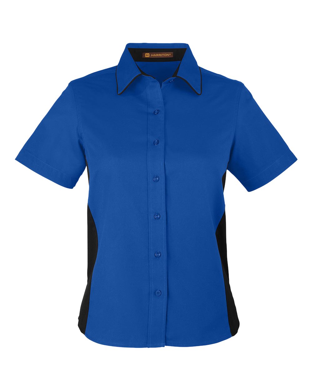 Front View of True Royal/ Black Women&#39;s Flash IL Colorblock Shirt - M586W