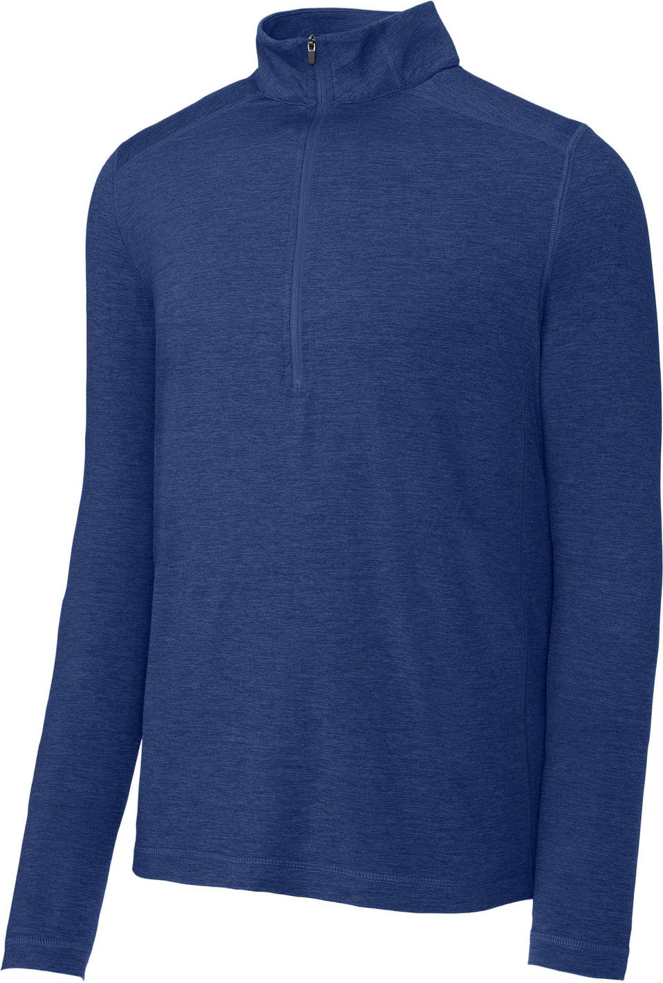 Front View of True Royal Hth Sport-Tek Exchange 1.5 Long Sleeve 1/2-Zip ST711