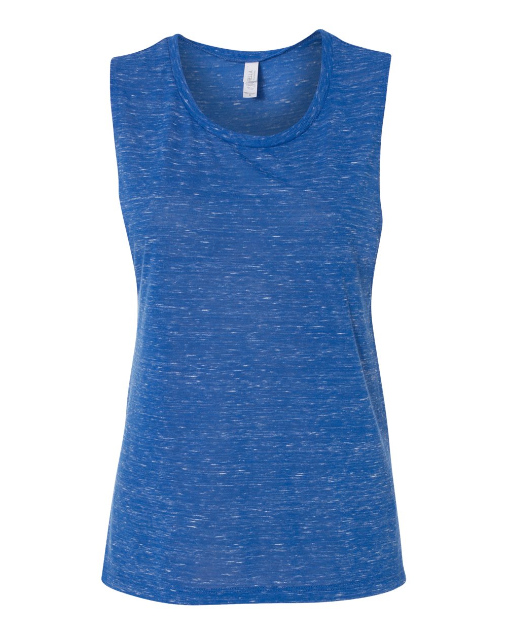 Front View of True Royal Marble Women&#39;s Flowy Scoop Muscle Tank - 8803