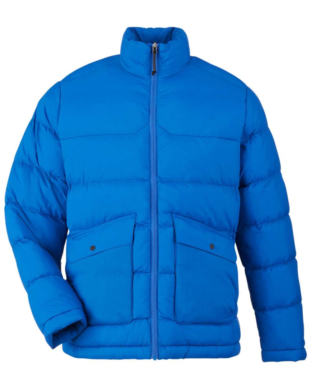 Front View of True Royal Men's Inspire Puffer Jacket - CE720