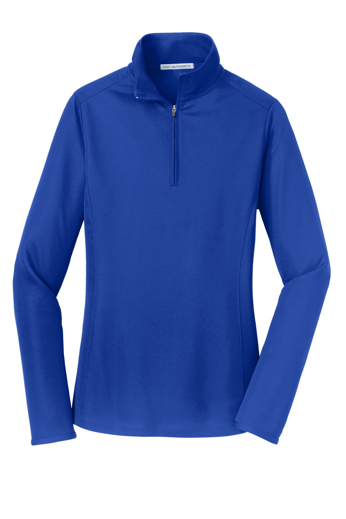Front View of True Royal Port Authority Women's Pinpoint Mesh 1/2-Zip . L806