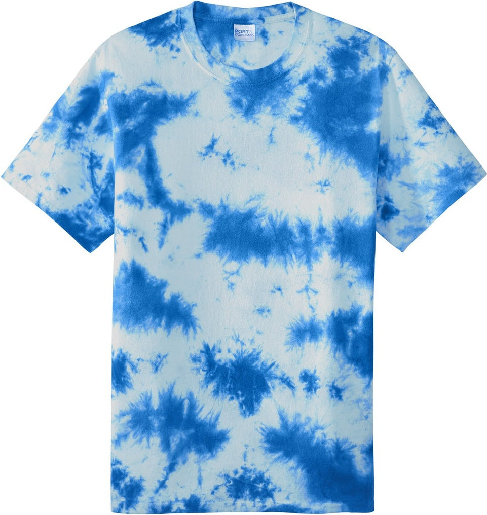 Front View of True Royal Port & Co Crystal Tie-Dye Tee PC145