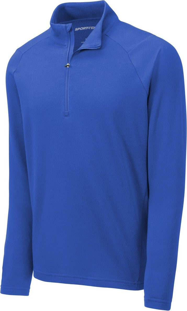Front View of True Royal Sport-Tek Lightweight French Terry 1/4-Zip Pullover. ST273