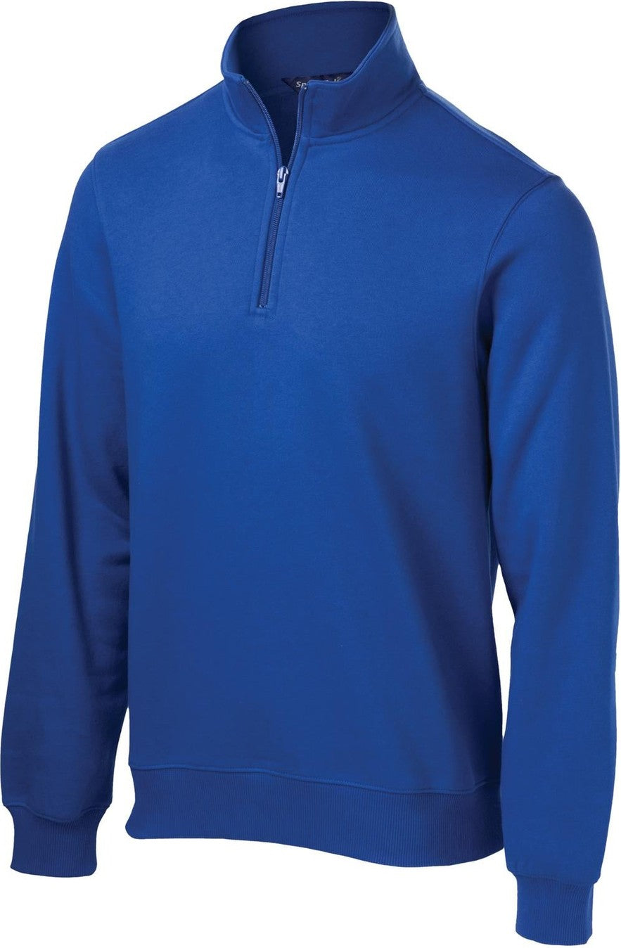 Front View of True Royal Sport-Tek Tall 1/4-Zip Sweatshirt. TST253