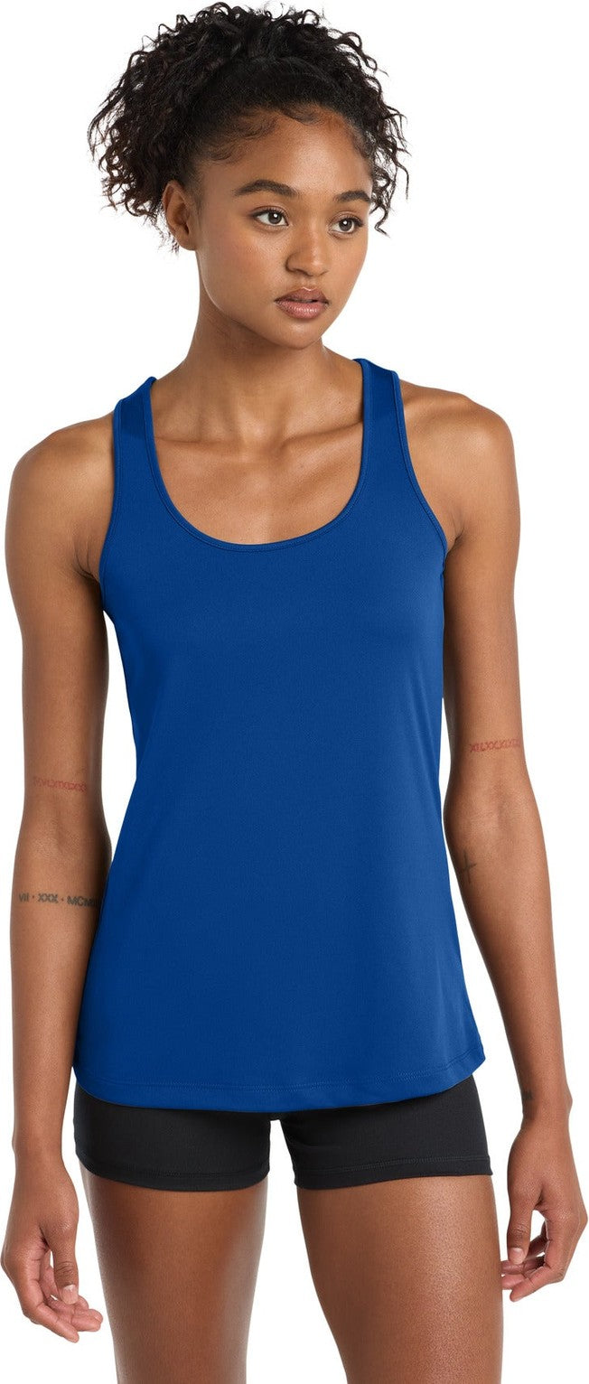 Front View of True Royal Sport-Tek Women's PosiCharge Competitor Racerback Tank. LST356