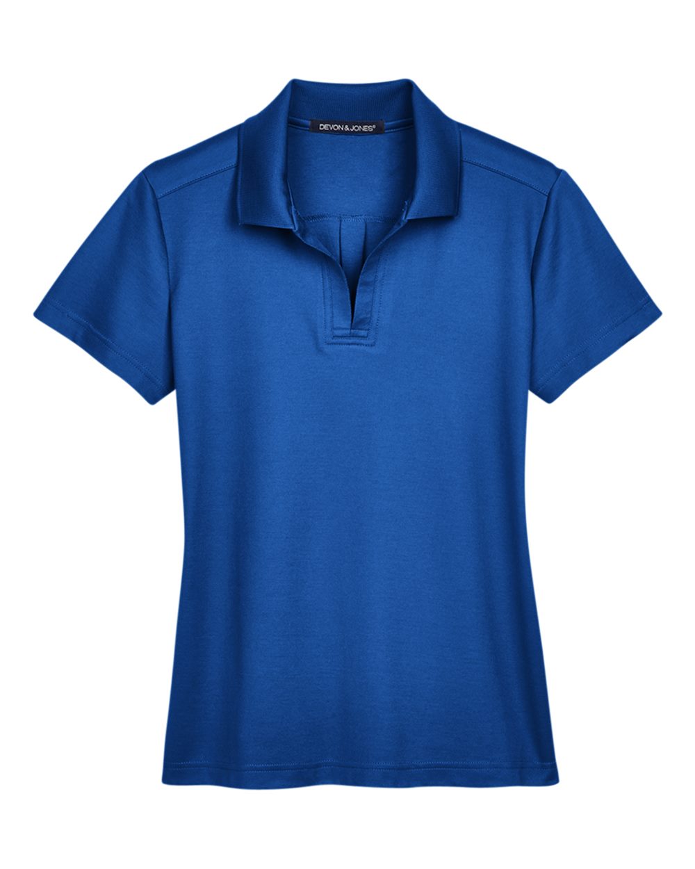 Front View of True Royal Women's CrownLux Performance® Plaited Polo - DG20W