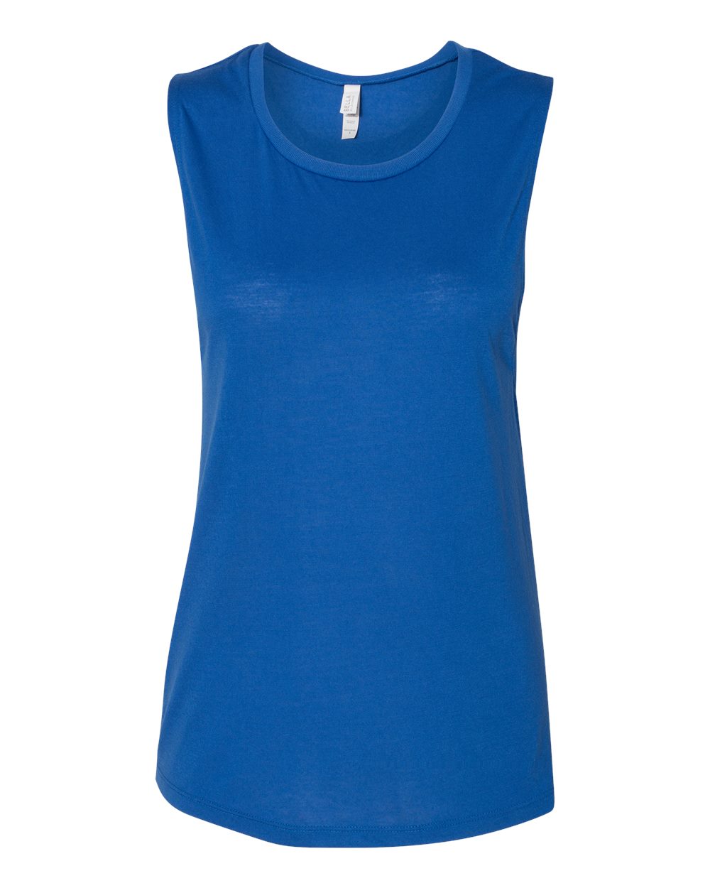 Front View of True Royal Women&#39;s Flowy Scoop Muscle Tank - 8803