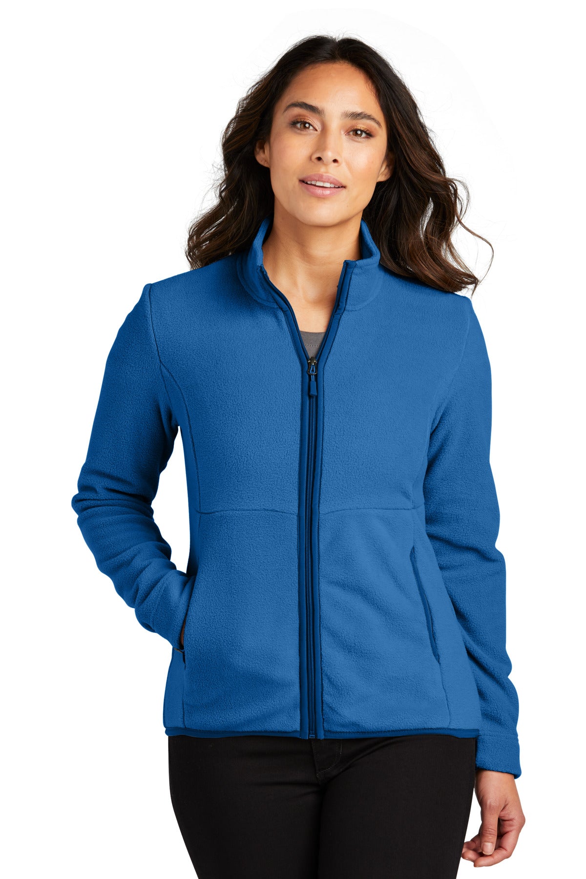 Front View of TrueBlue Port Authority Women's Connection Fleece Jacket L110