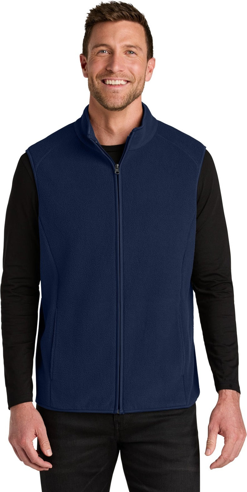 Front View of TrueNavy Port Authority C-FREE Fleece Vest F702