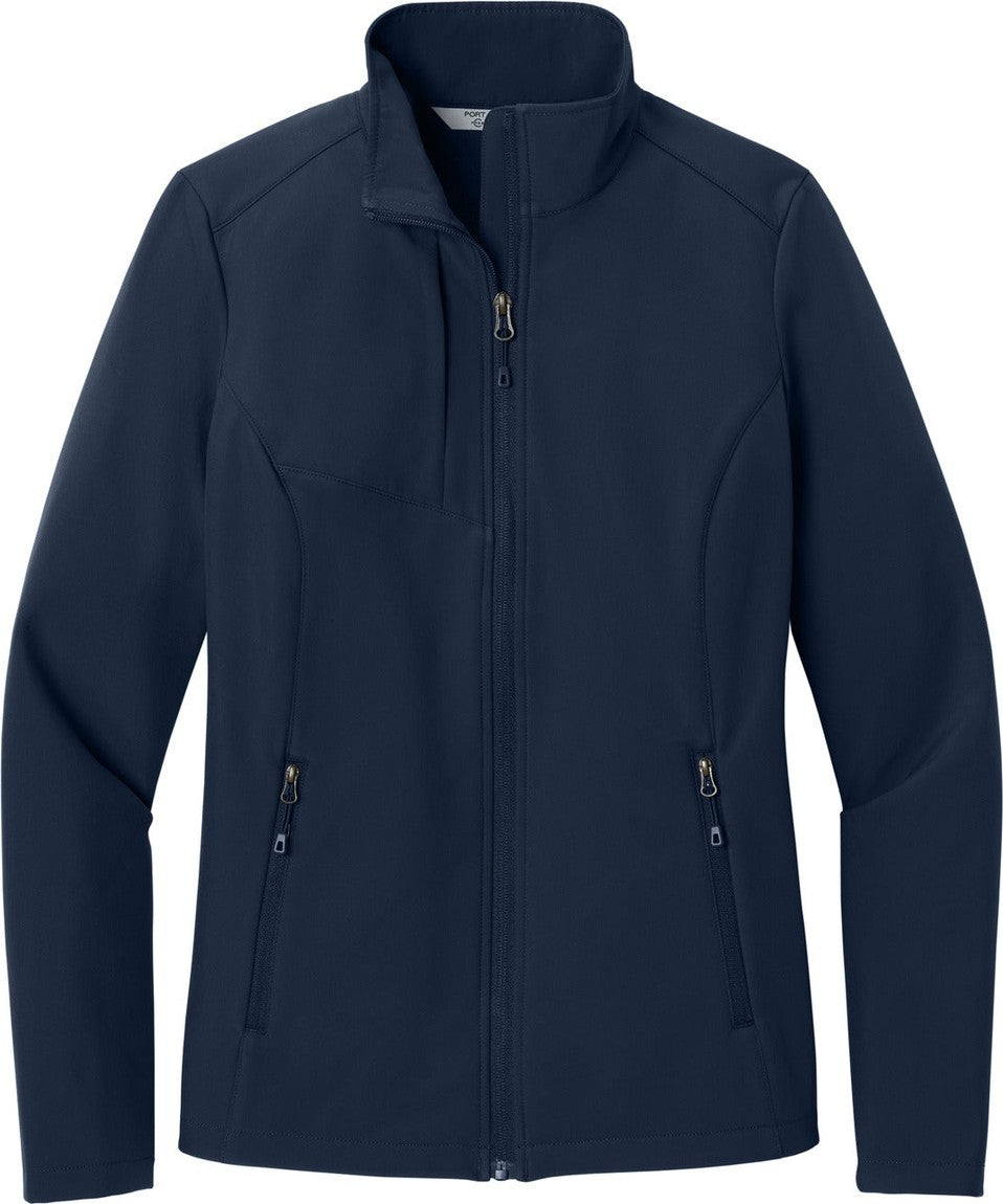 Front View of TrueNavy Port Authority Women's C-FREE Core Soft Shell L720