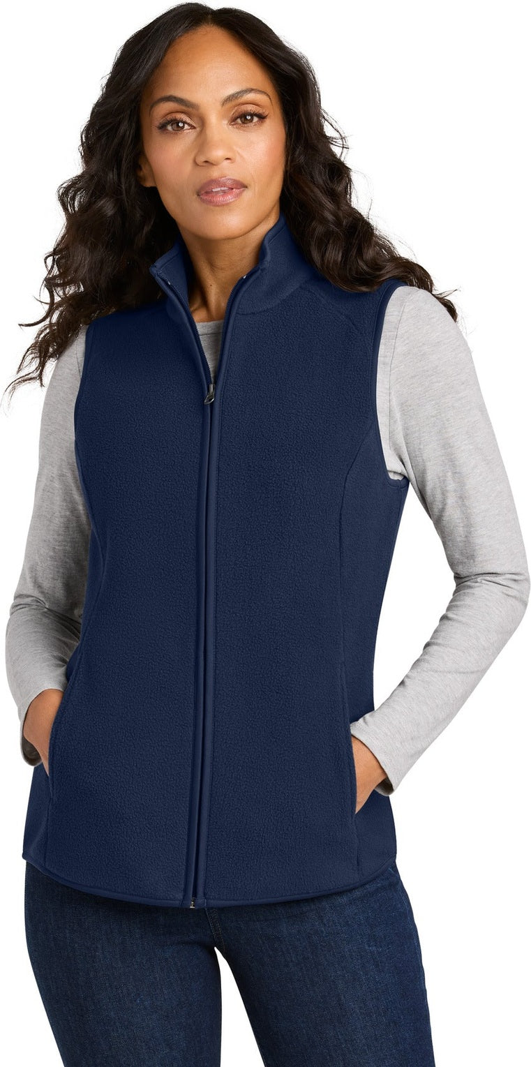 Front View of TrueNavy Port Authority Women's C-FREE Fleece Vest L702