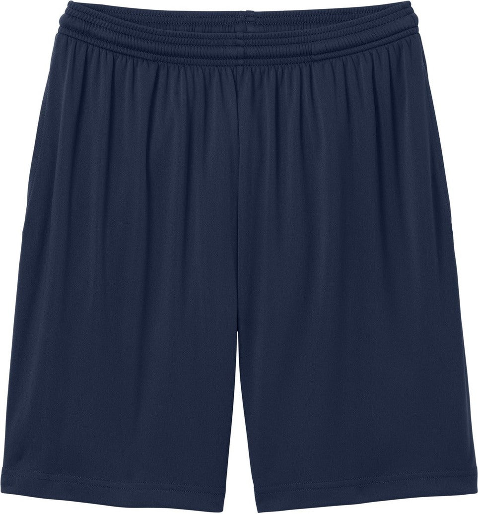 Front View of TrueNavy Sport-Tek PosiCharge Competitor 7" Pocketed Short ST349P