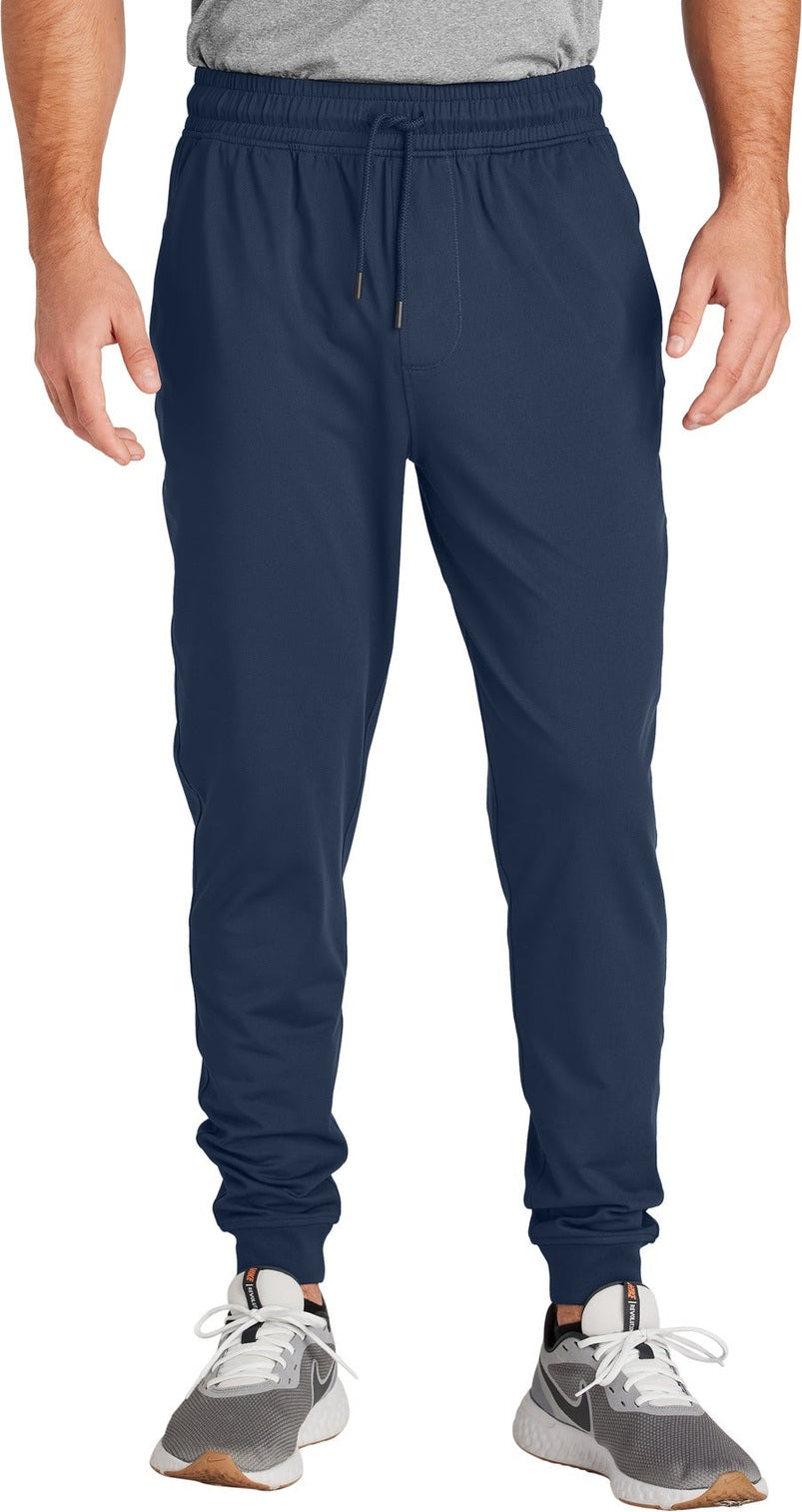 Front View of TrueNavy Sport-Tek Sport-Wick Stretch Jogger PST858