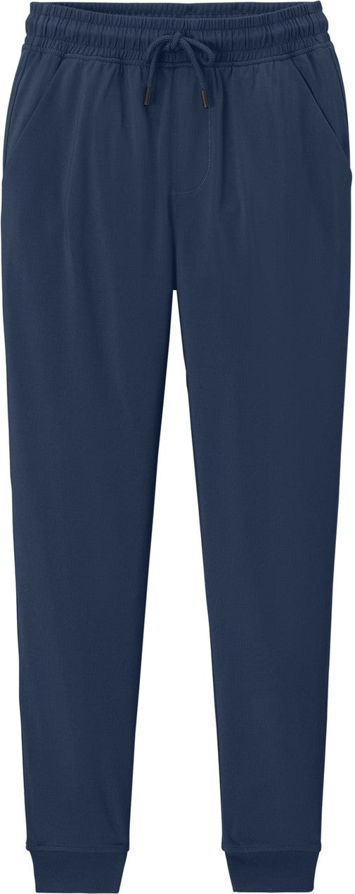 Front View of TrueNavy Sport-Tek Sport-Wick Stretch Jogger PST858