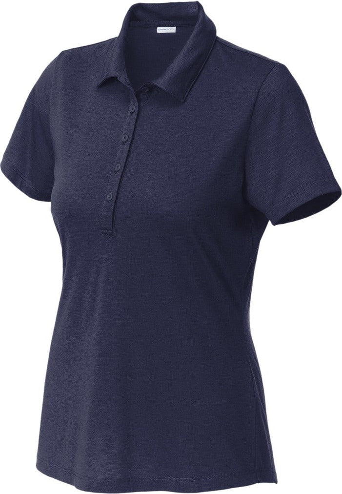 Front View of TrueNavy Sport-Tek Women's PosiCharge Strive Polo. LST530