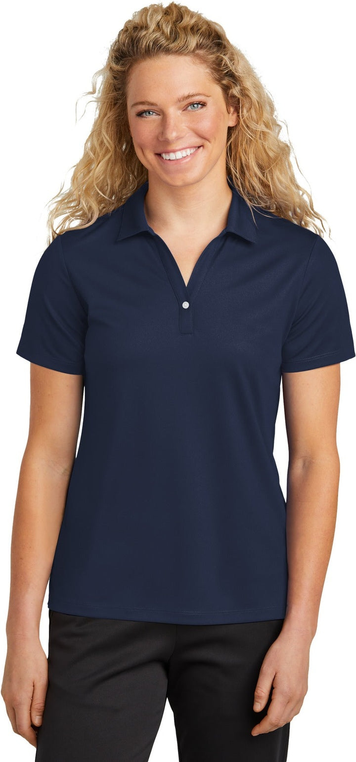 Front View of TrueNavy Sport-Tek Women's UV Micropique Polo LST740
