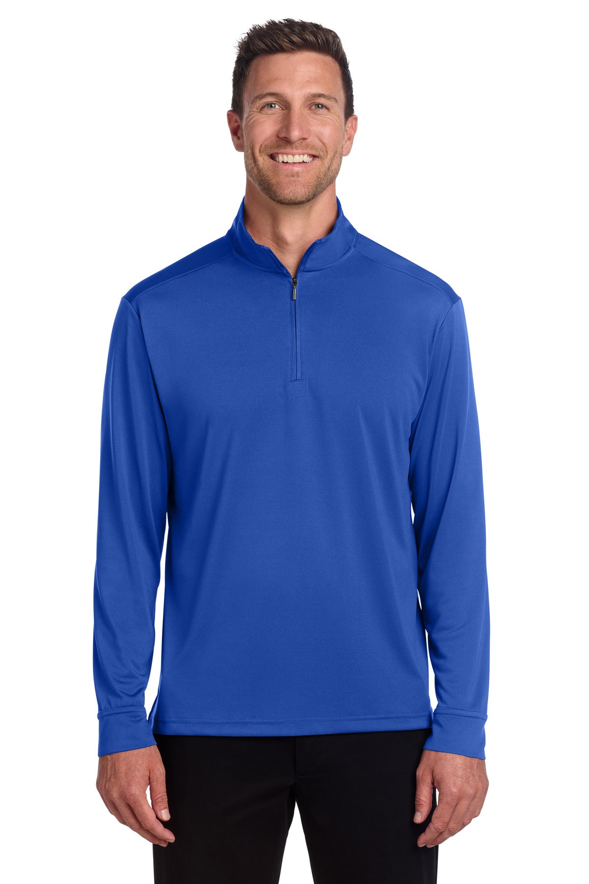 Front View of TrueRoyal Port Authority C-FREE Snag-Proof 1/4-Zip K865