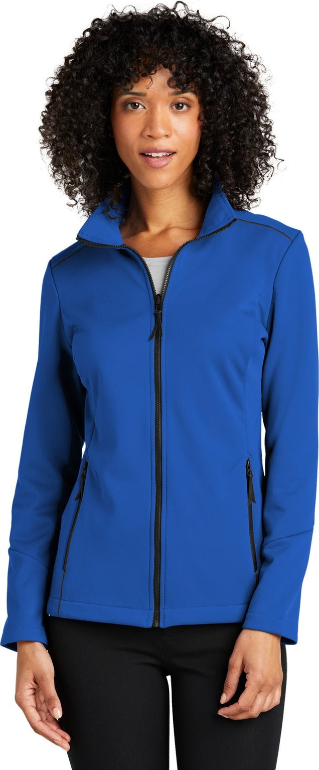 Front View of TrueRoyal Port Authority Women's Collective Tech Soft Shell Jacket L921
