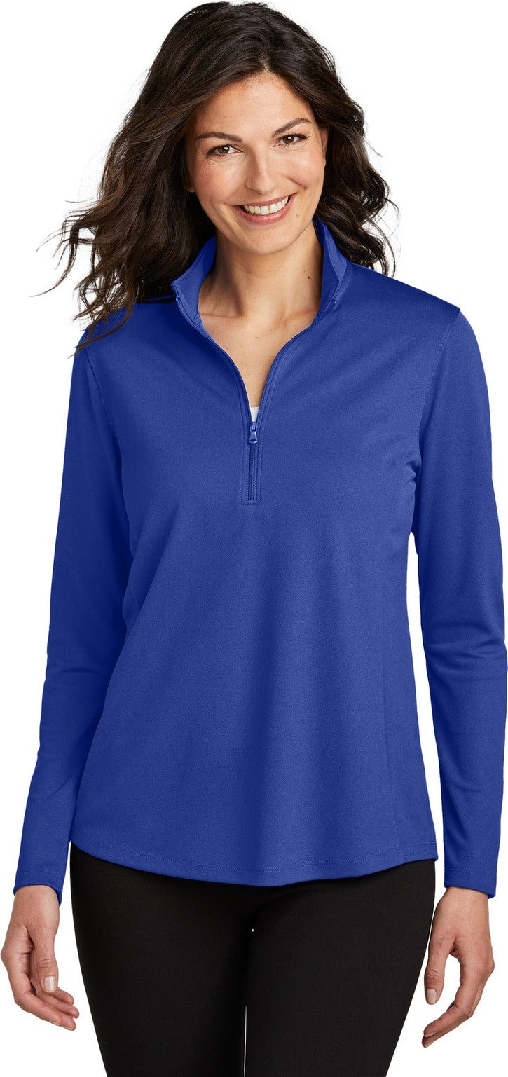 Front View of TrueRoyal Port Authority Women's Dry Zone UV Micro-Mesh 1/4-Zip LK112