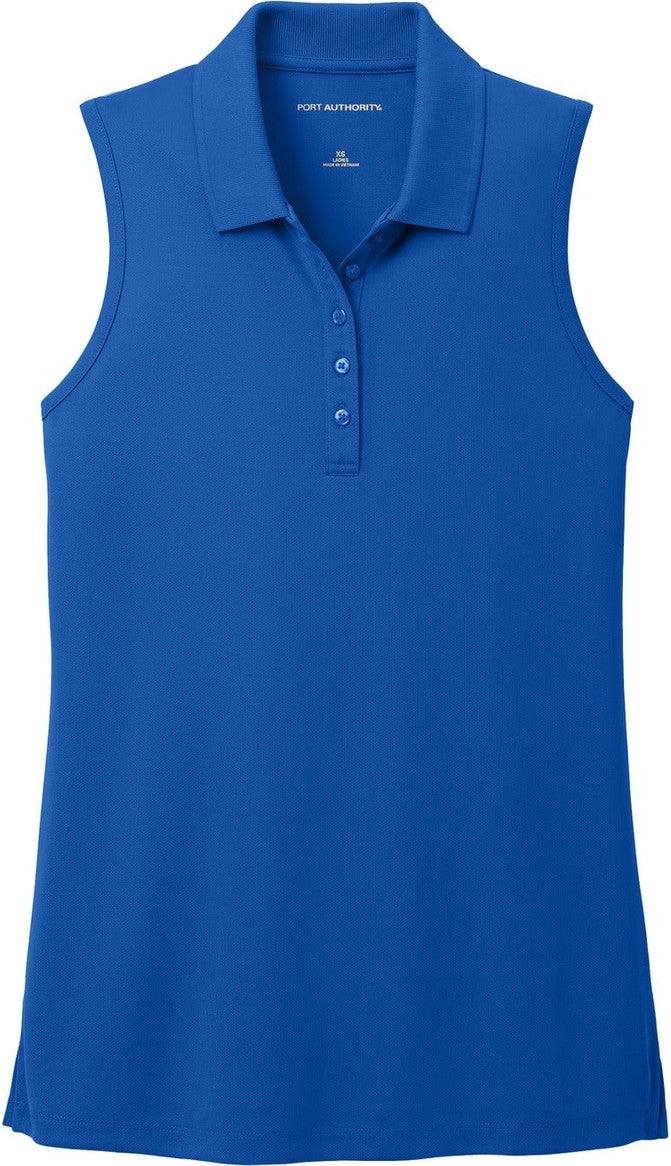 Front View of TrueRoyal Port Authority Women's Dry Zone UV Micro-Mesh Sleeveless Polo LK110SV