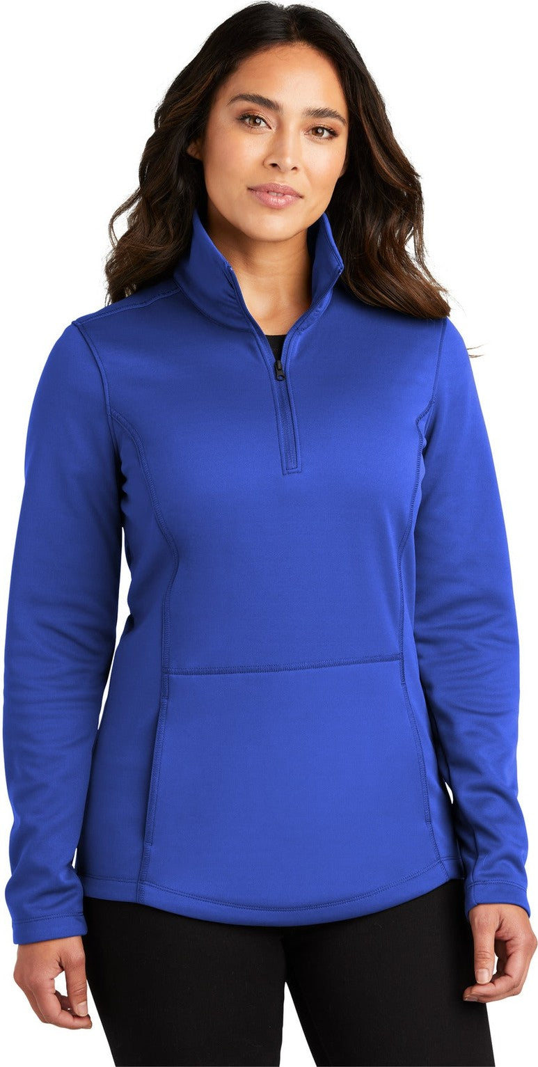 Front View of TrueRoyal Port Authority Women's Smooth Fleece 1/4-Zip L804