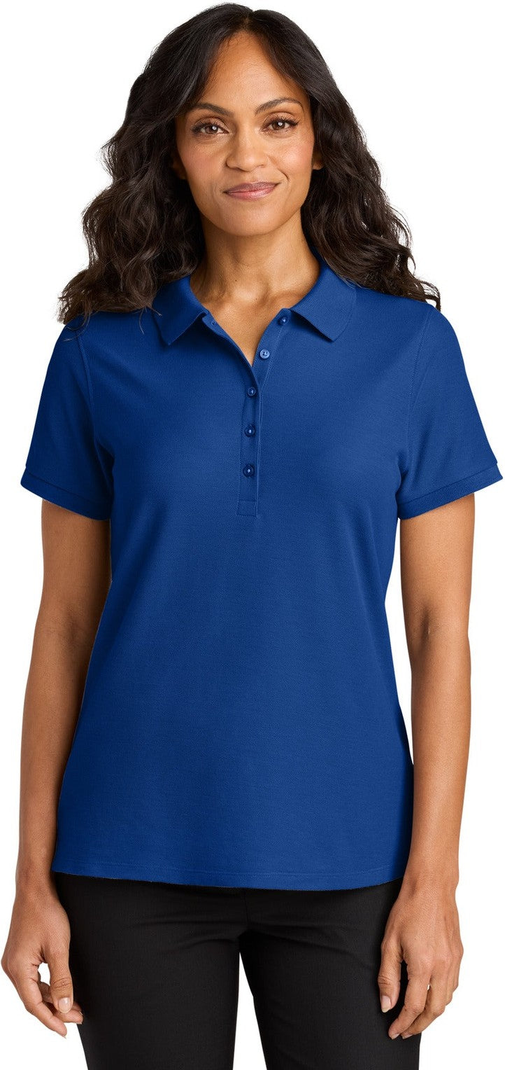 Front View of TrueRoyal Port Authority Women's Wearever Signature Pique Polo LK200