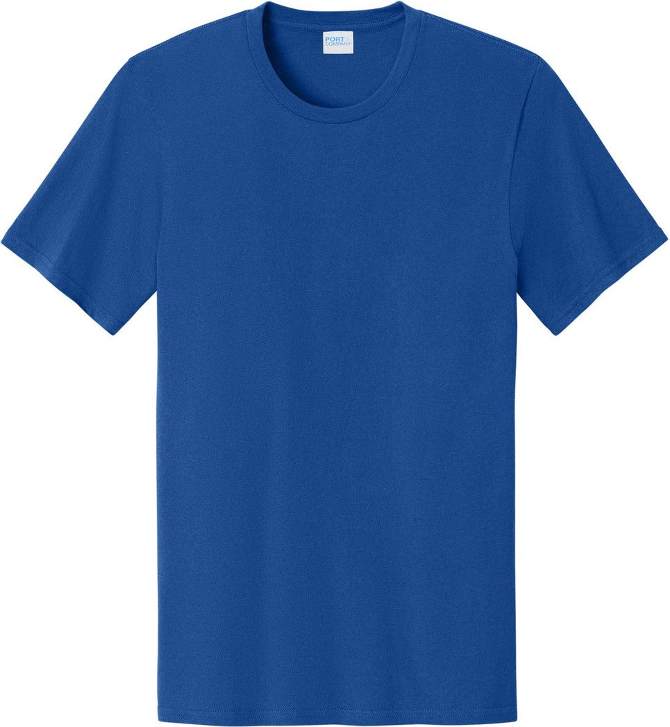 Front View of TrueRoyal Port & Co Easy Cotton Tee PC43