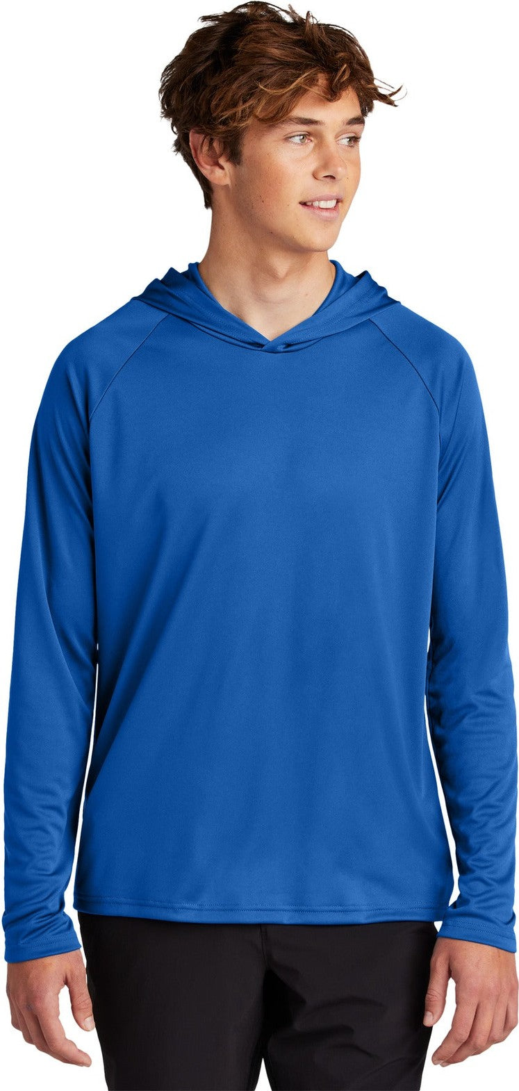 Front View of TrueRoyal Port & Co Performance Pullover Hooded Tee PC380H