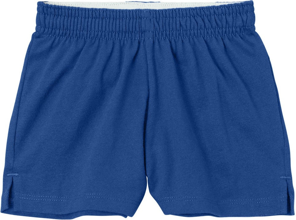 Front View of TrueRoyal Sport-Tek Girls Jersey Knit Squad Short YGST311