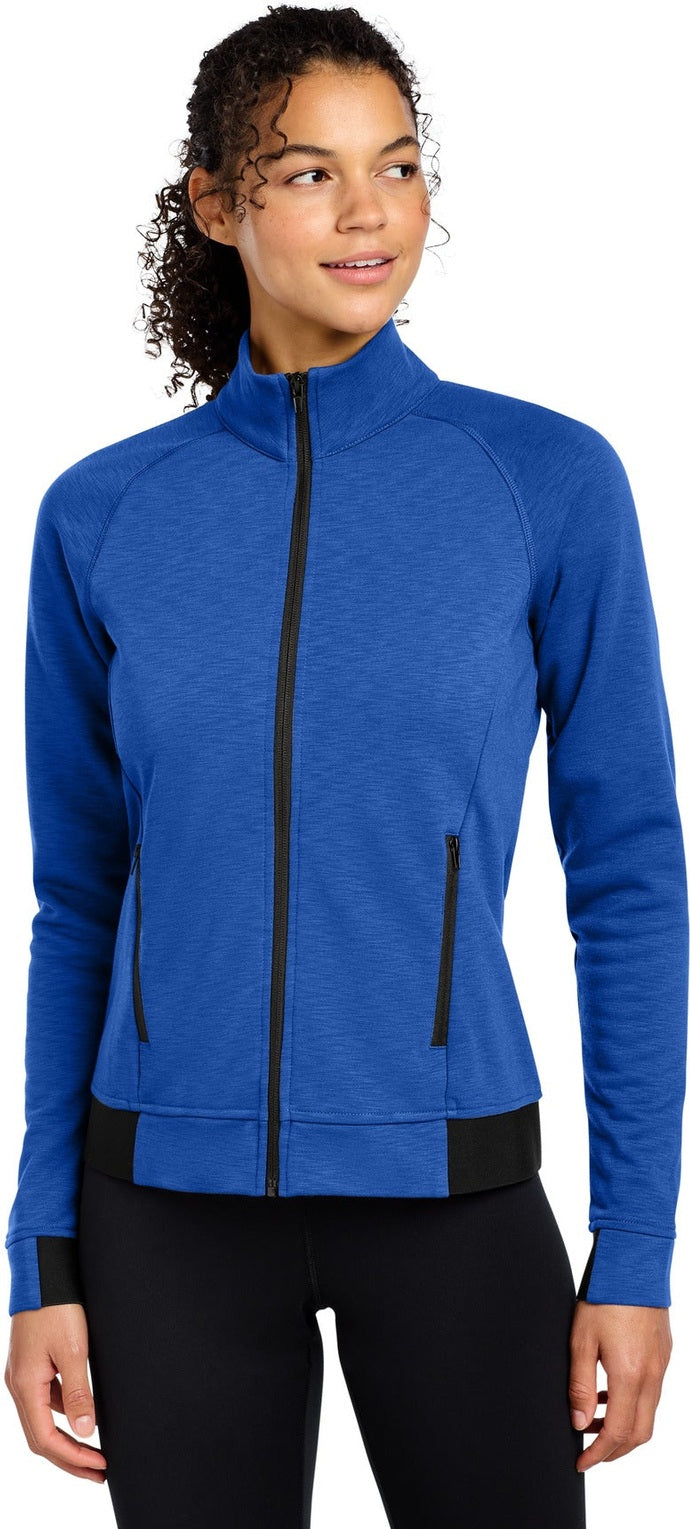 Front View of TrueRoyal Sport-Tek Women's PosiCharge Strive Full-Zip LST570