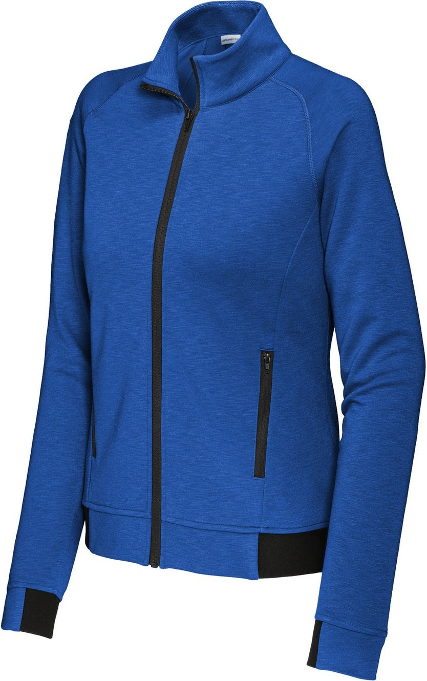 Front View of TrueRoyal Sport-Tek Women's PosiCharge Strive Full-Zip LST570