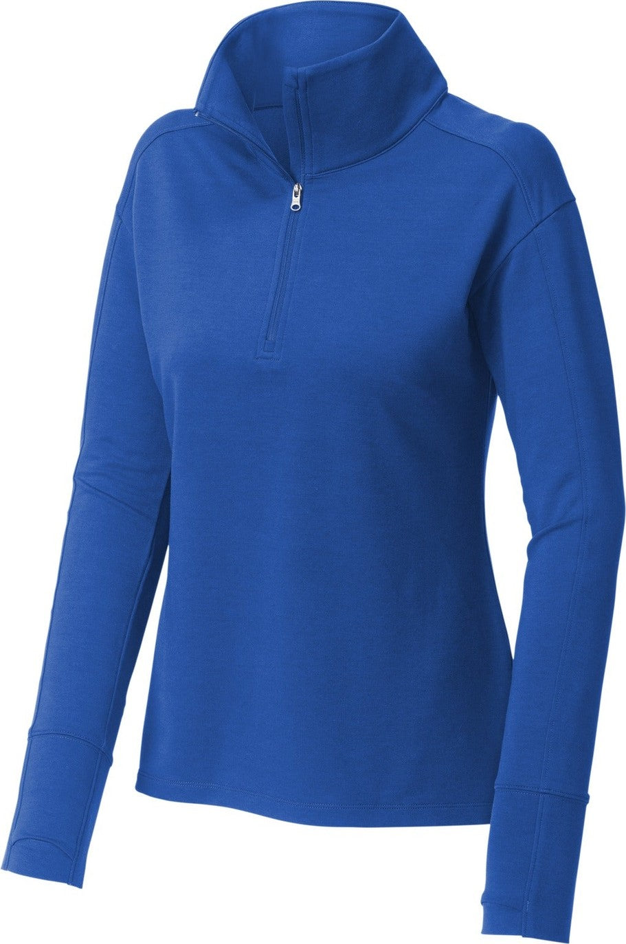 Front View of TrueRoyal Sport-Tek Women's Sport-Wick Flex Fleece 1/4-Zip. LST561