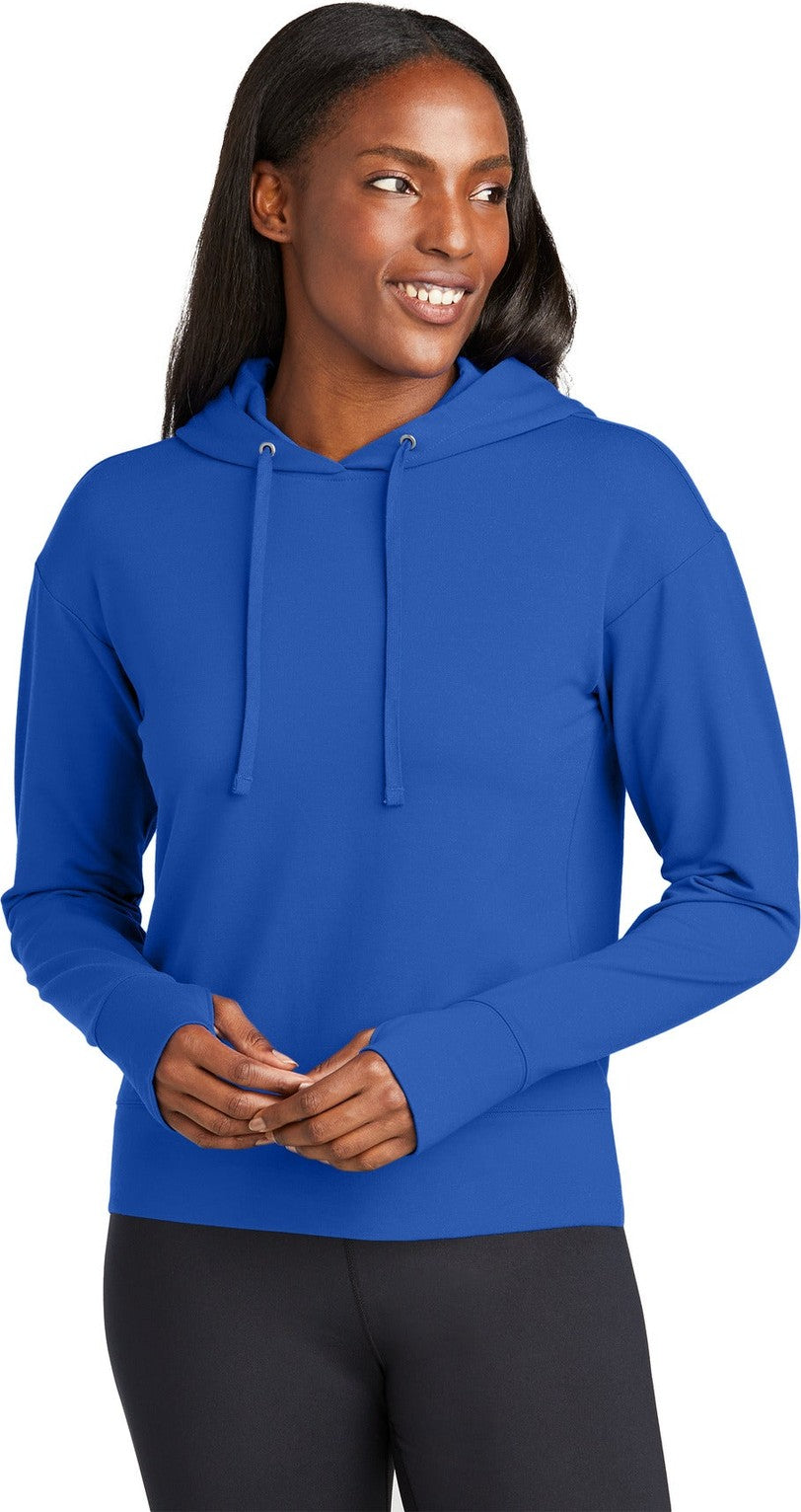 Front View of TrueRoyal Sport-Tek Women's Sport-Wick Flex Fleece Pullover Hoodie LST562