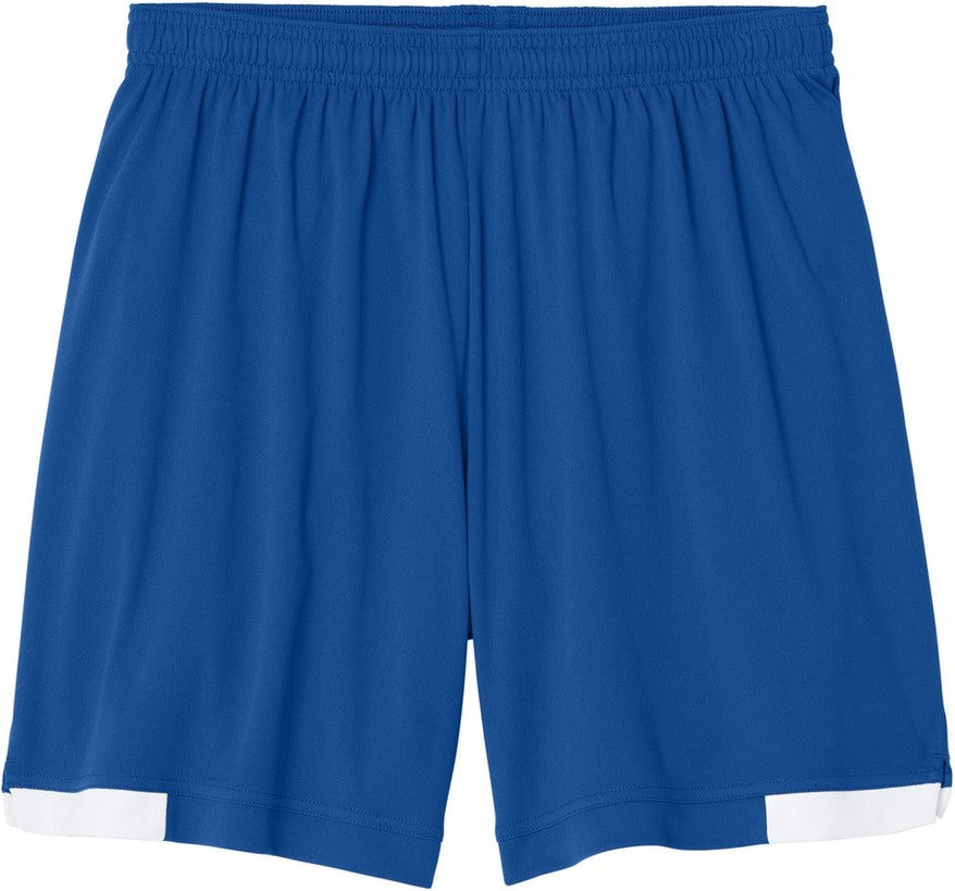 Front View of TRy/White Sport-Tek Club 7" Short ST442