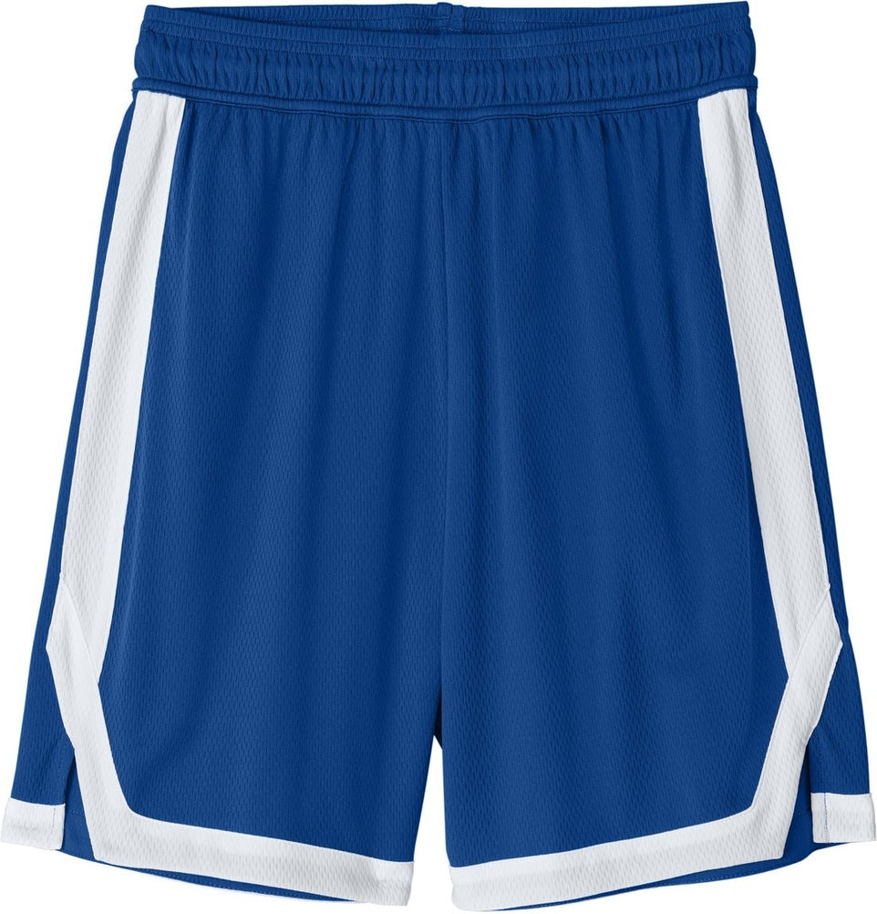 Front View of TRy/White Sport-Tek Rival Basketball 7"Short ST901