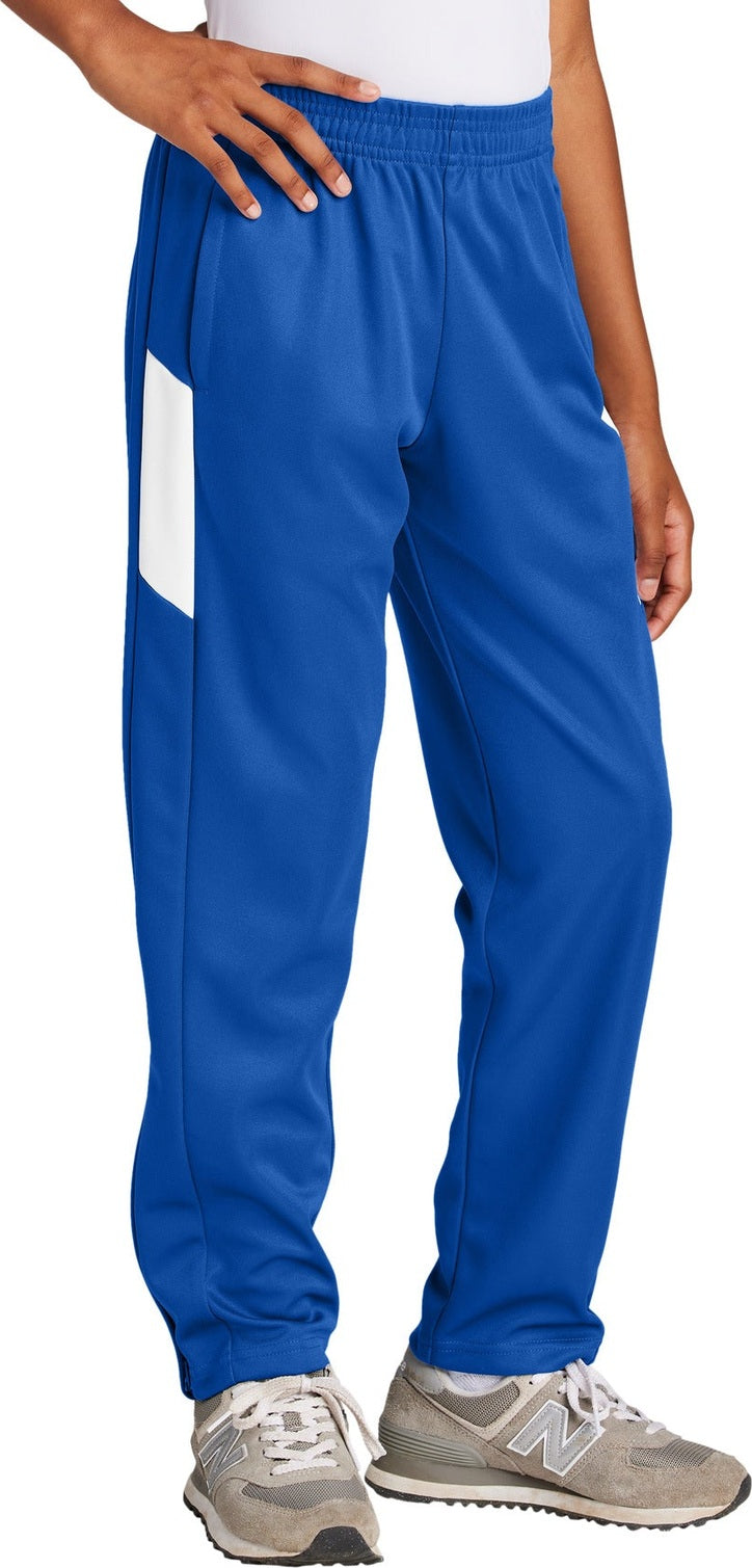 Front View of TRy/White Sport-Tek Youth Travel Pant YPST800