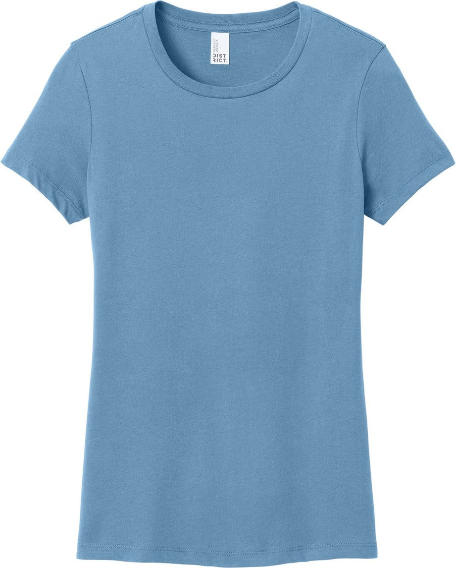 Front View of TundraBlu District Women's Perfect Weight Tee. DM104L