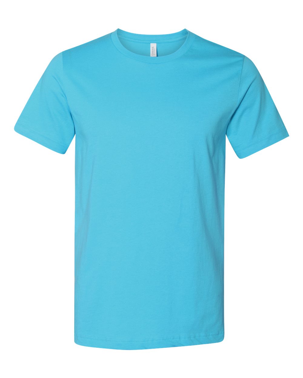 Front View of Turquoise Jersey Tee - 3001