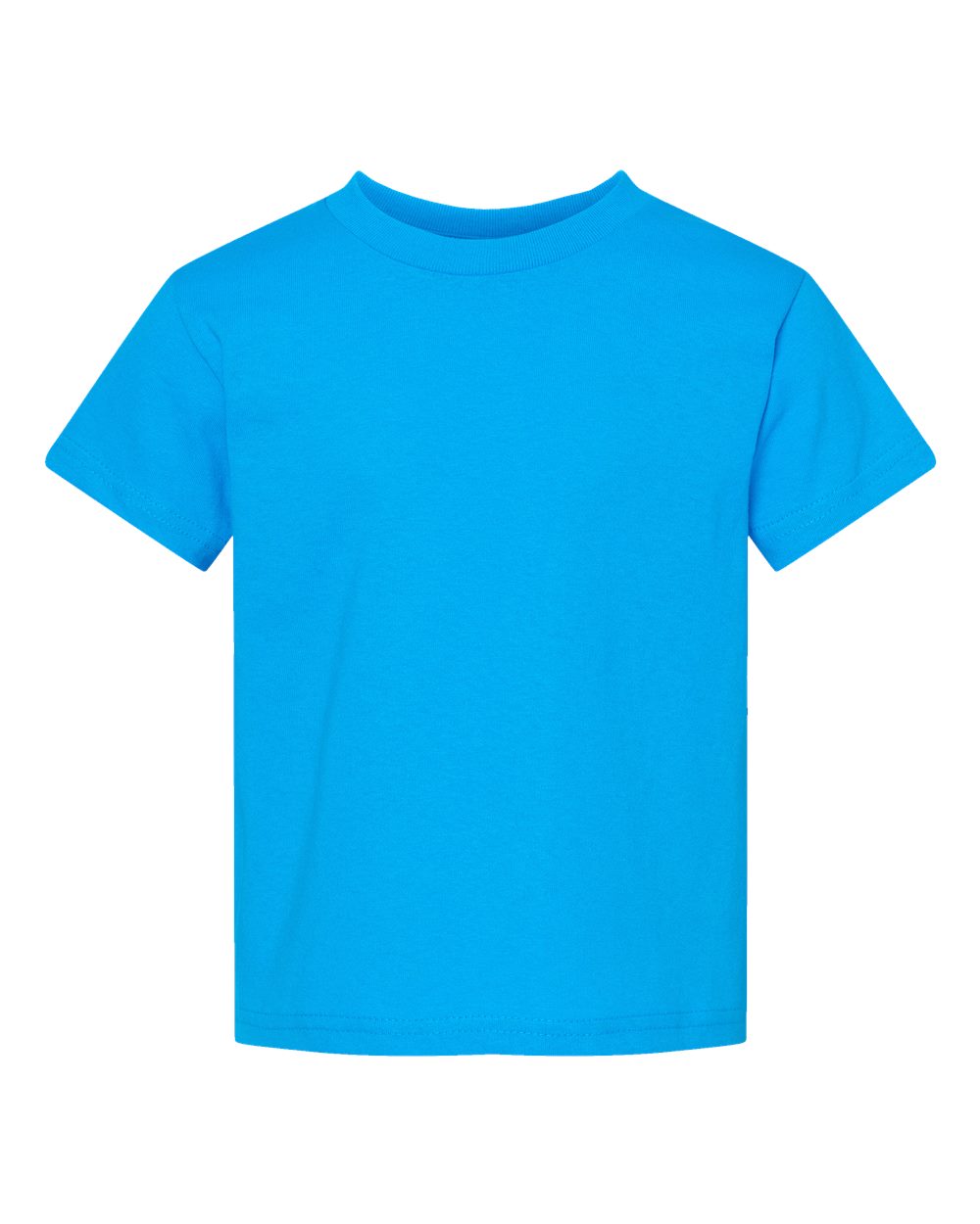 Front View of Turquoise Juvy Youth Short Sleeve T-Shirt - 3301J