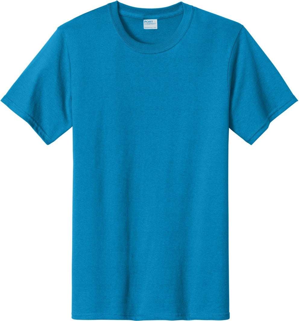 Front View of Turquoise Port & Co Tall Essential Tee. PC61T