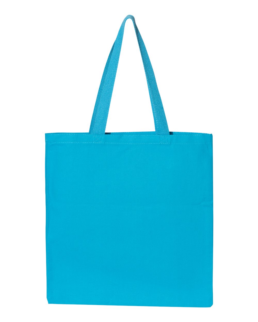 Front View of Turquoise Promotional Tote - Q800