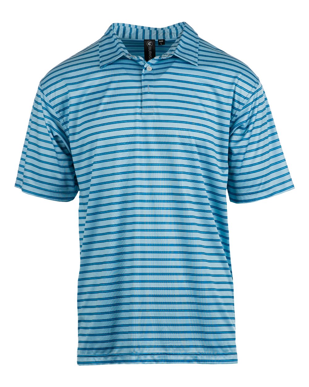 Front View of Turquoise/ Sky Golf Polo - 0101