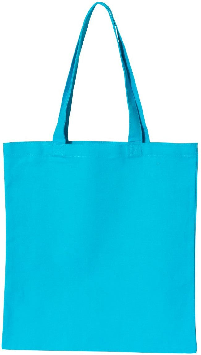 Front View of Turquoise Tote Bag - OAD113