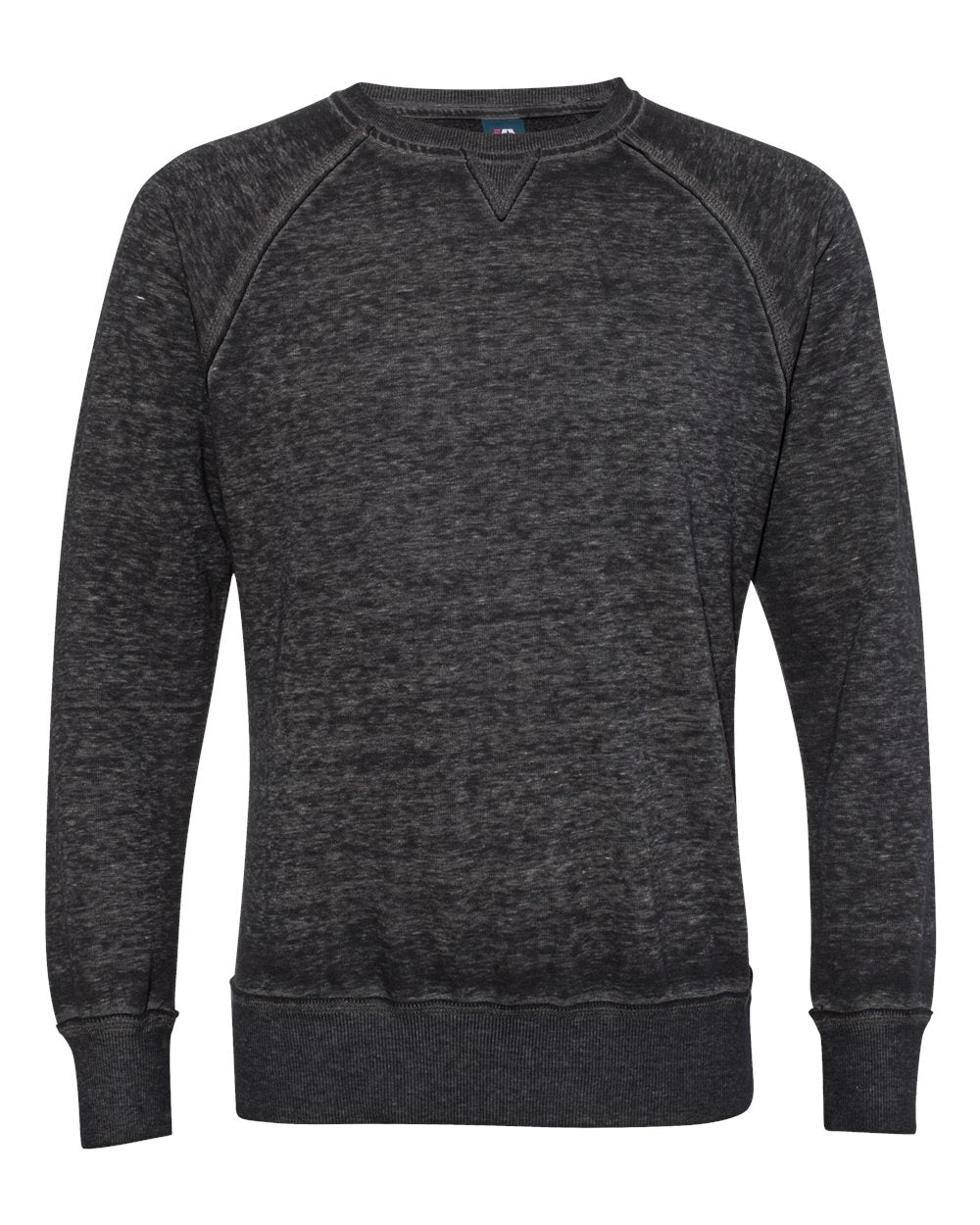 Front View of Twisted Black Vintage Zen Fleece Crewneck Sweatshirt - 8920