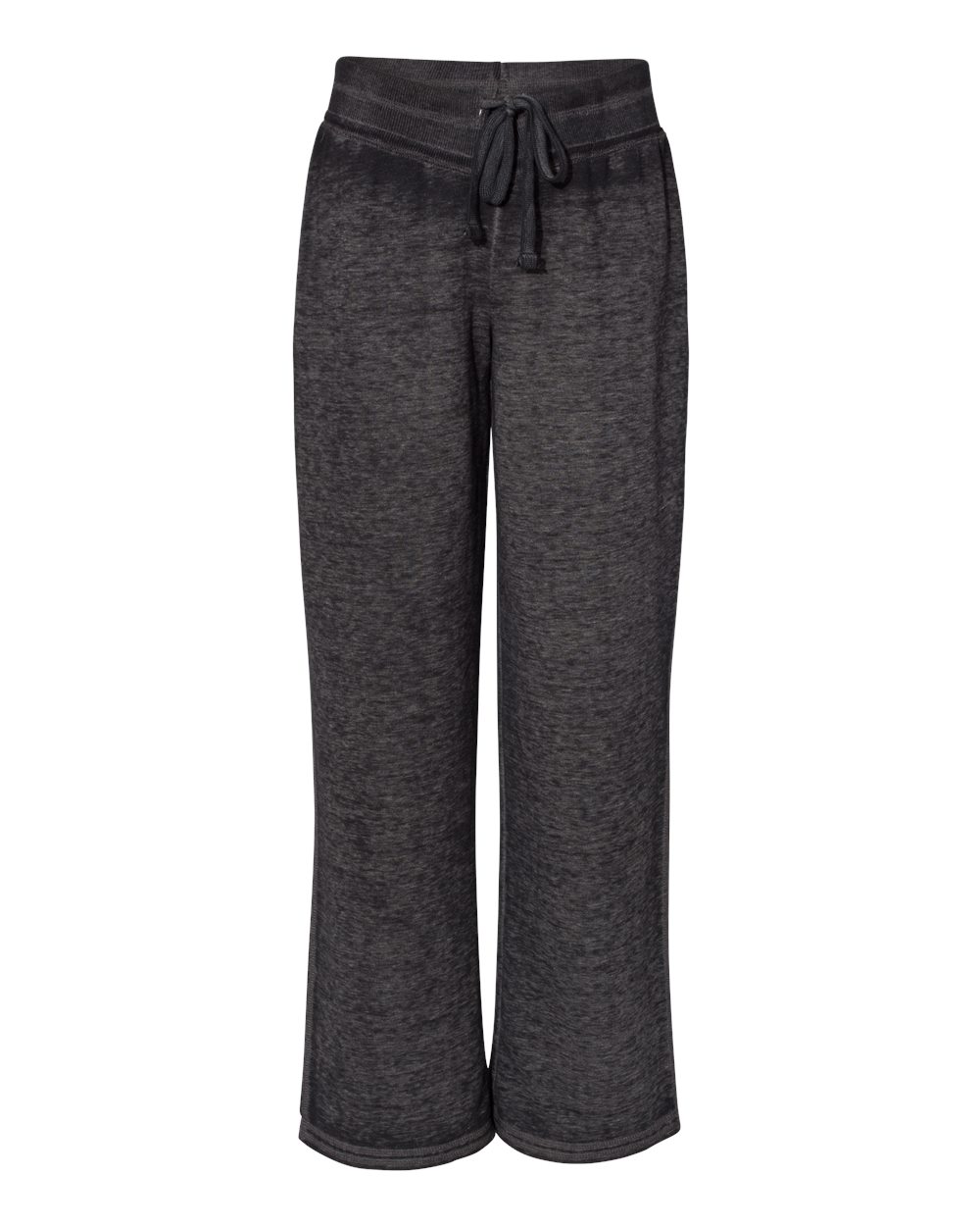 Front View of Twisted Black Women’s Vintage Zen Fleece Sweatpants - 8914