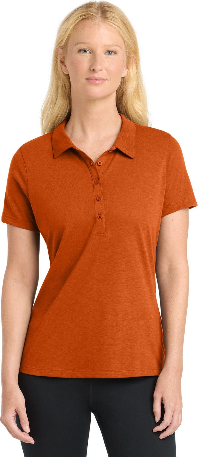 Front View of TxOrange Sport-Tek Women's PosiCharge Strive Polo. LST530