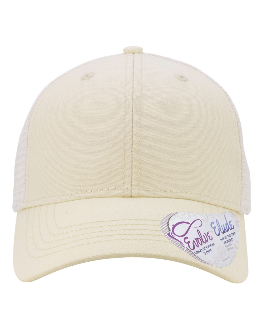 Vanilla/ White Women's Modern Trucker Cap - CHARLIE