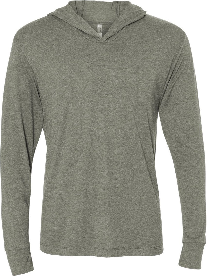 Venetian Grey Triblend Hooded Long Sleeve Pullover - 6021